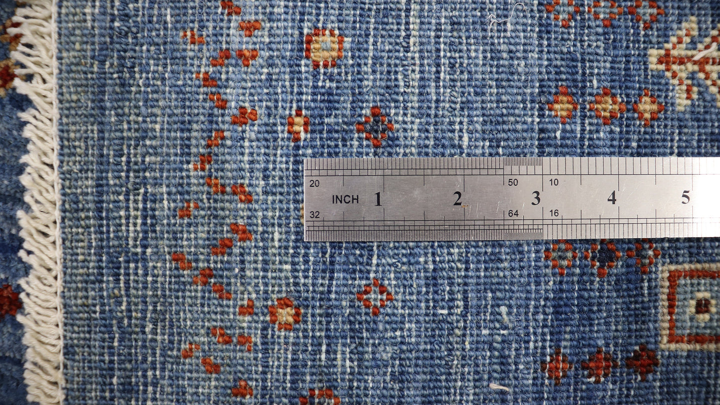 4x6 Ft Blue Aryana Gabbeh Afghan Hand Knotted Tribal Area Rug