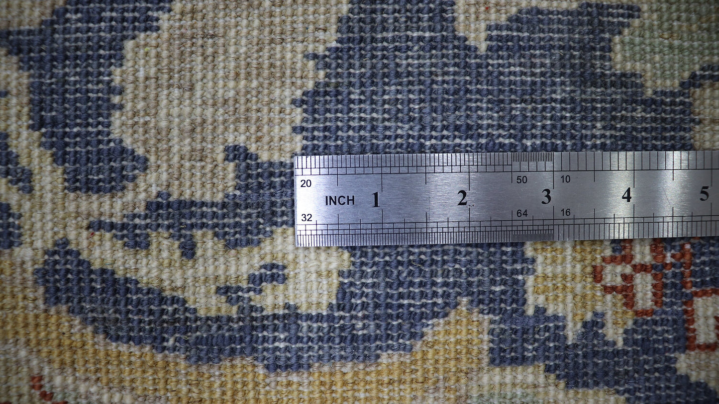 9x12 Ft Gray Floral Large Area Rug, Afghan Hand Knotted Wool Traditional Rectangle Carpet, Living Room Rug, Bedroom Rug, Dining Table Rug