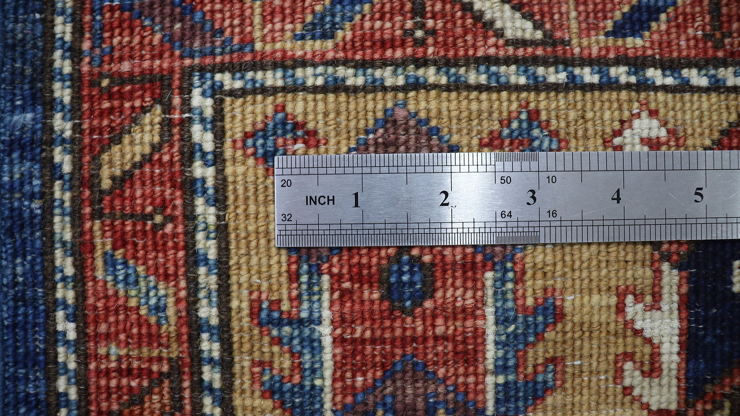 5x7 ft Tribal Area Rug, Blue Afghan Hand Knotted Wool Traditional Rectangle Carpet, Rugs For Living Room, Bedroom Rug, Dining Table Rug