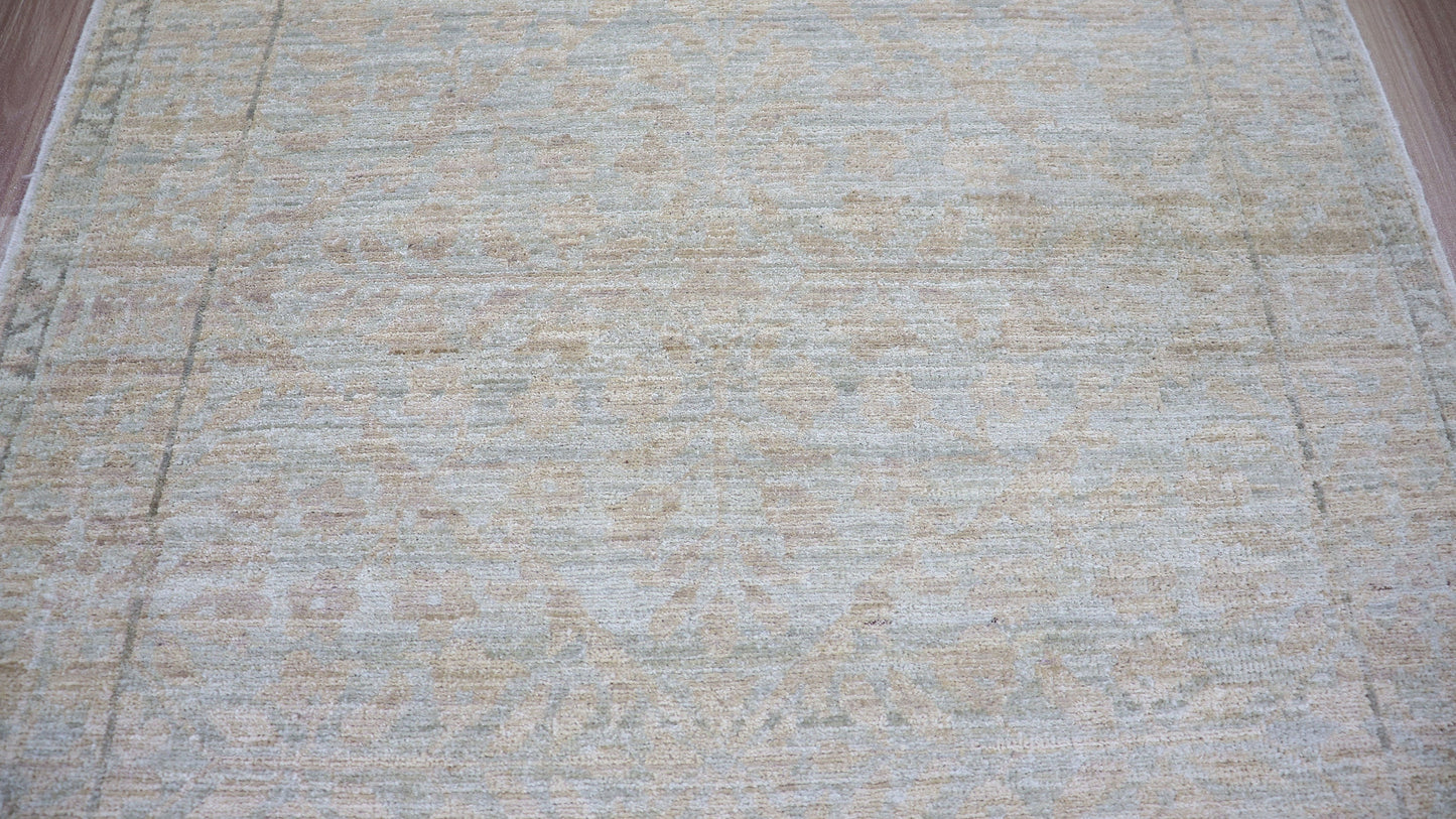 11 Ft Transitional Runner Rug, Beige Afghan Hand Knotted Wool Abstract Rectangle Carpet, Entryway Rug, Hallway Rug, Kitchen Rug, Foyer Rug