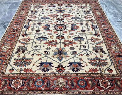 8x10 Ft Serapi Hand Knotted Afghan Traditional Area Rug