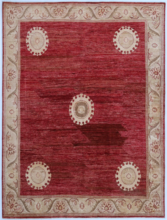 8x10 Ft Red Oriental Area Rug, Afghan Hand Knotted Wool Traditional Rectangle Carpet, Rugs For Living Room, Bedroom Rug, Dining Table Rug