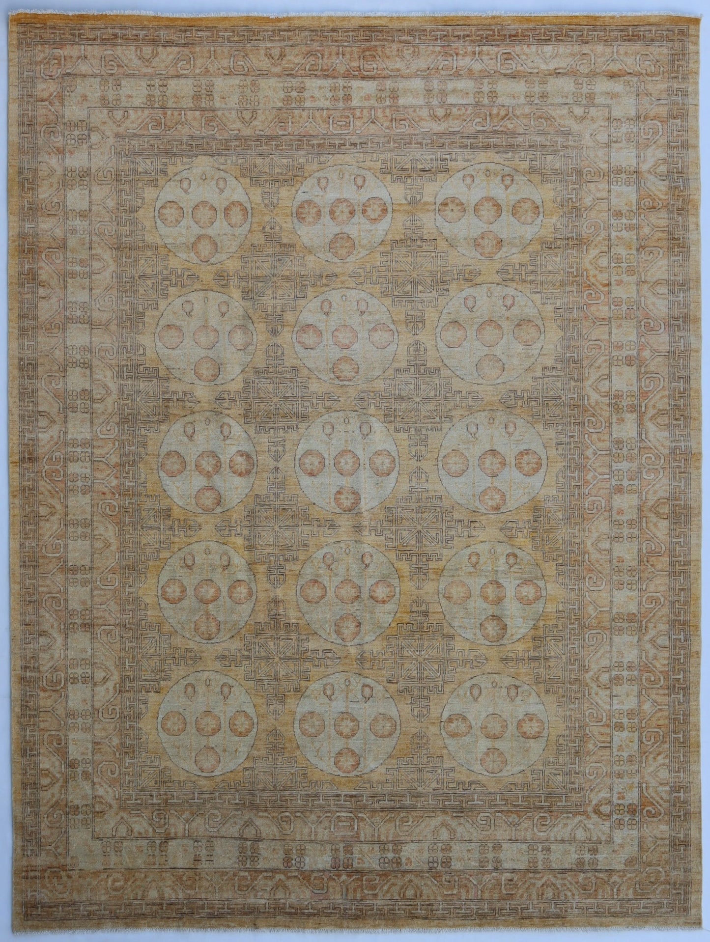 9x11 Ft Oriental Large Area Rug, Afghan Hand Knotted Wool Transitional Rectangle Carpet, Rugs For Living Room, Bedroom Rug, Dining Table Rug
