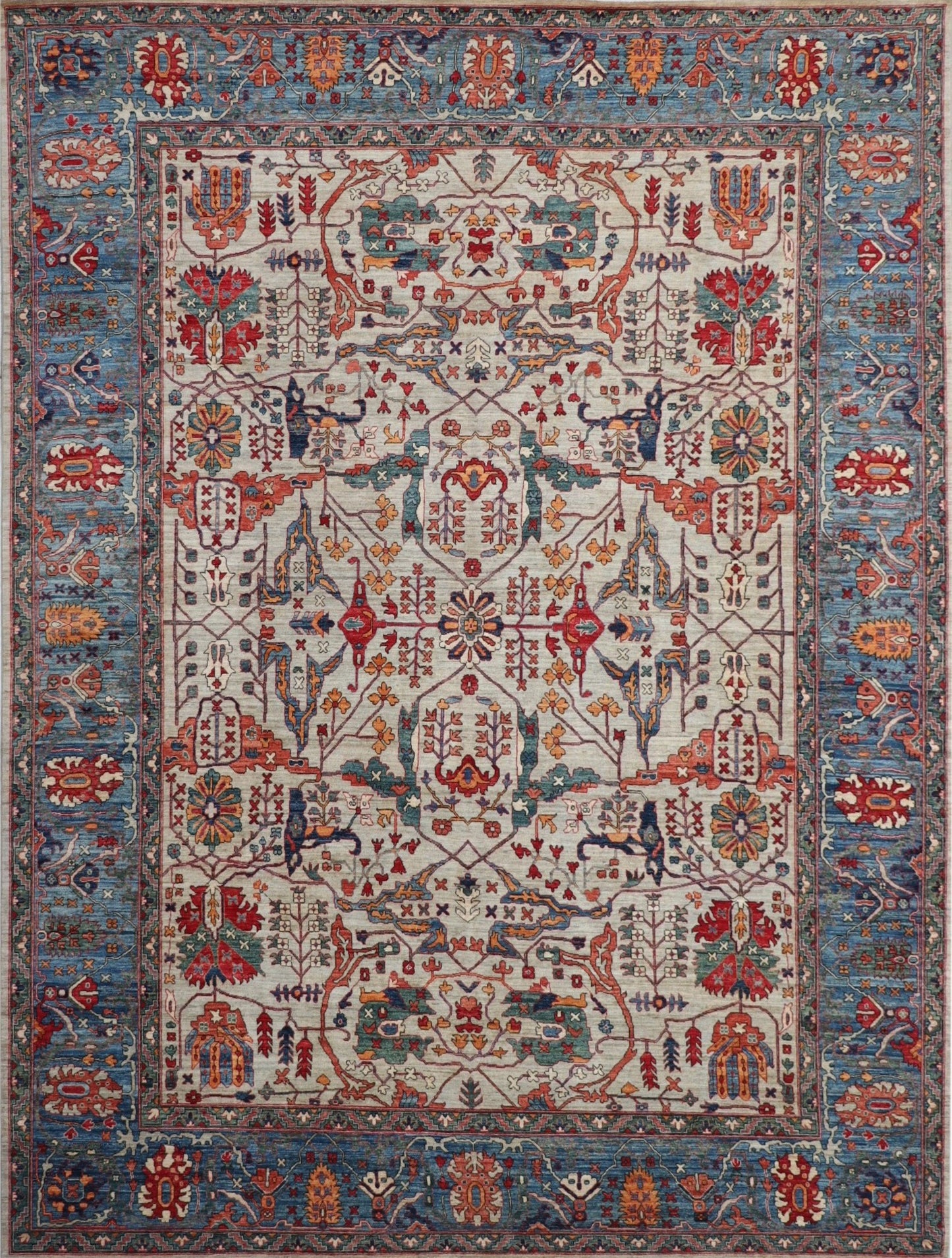 12x15 Ft Bidjar Large Area Rug, Persian Hand Knotted Wool Traditional Oversized Carpet, Rugs For Living Room, Dining Table Rug, Oriental Rug