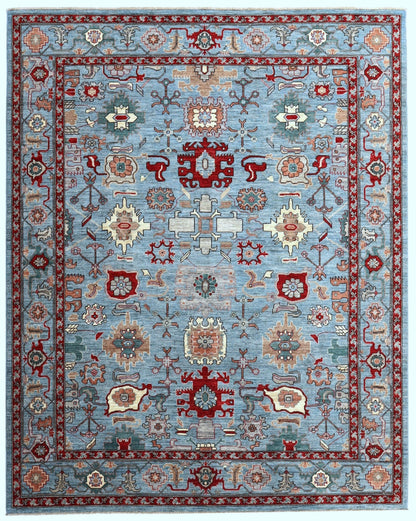 8x10 Ft Blue Bidjar Area Rug, Persian Hand Knotted Wool Traditional Rectangle Carpet, Rugs For Living Room, Bedroom Rug, Dining Table Rug