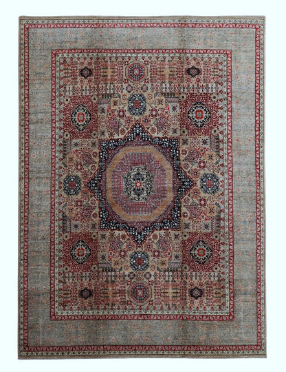 8x10 Ft Turkish Mamluk Area Rug, Afghan Hand Knotted Wool Oriental Rectangle Carpet, Rugs For Living Room, Bedroom Rug, Dining Table Rug