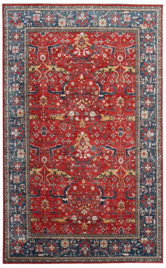 12x18 Ft Persian Style Bidjar Large Area Rug, Red Hand Knotted Wool Traditional Rectangle Carpet, Rugs For Living Room, Dining Table Rug