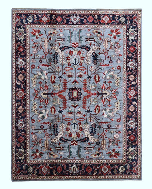 8x10 Ft Serapi Area Rug, Afghan Hand Knotted Wool Traditional Rectangle Floral Carpet, Rugs For Living Room, Bedroom Rug, Dining Table Rug