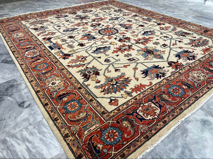 8x10 Ft Serapi Hand Knotted Afghan Traditional Area Rug