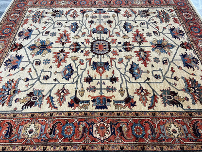 8x10 Ft Serapi Hand Knotted Afghan Traditional Area Rug