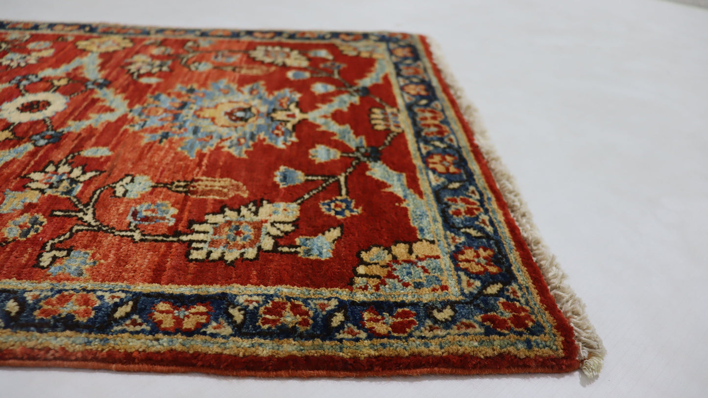 2x3 Ft Red Bidjar Persian Handmade Traditional Area Rug