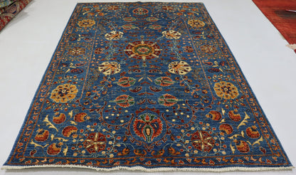 6x8 Ft Blue Bidjar Afghan Hand Knotted Oriental Area Rug