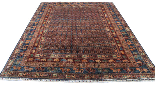 10x13 Ft Multicolor Pazyryk Afghan Hand Knotted Area Rug