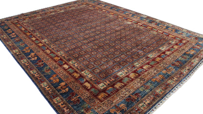 10x13 Ft Multicolor Pazyryk Afghan Hand Knotted Area Rug