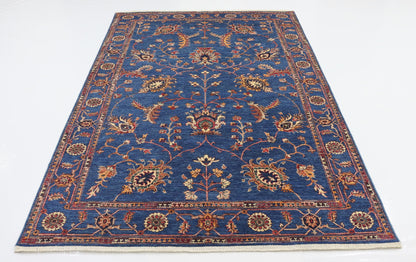 6x8 Ft Blue Bidjar Afghan Hand Knotted Traditional Area Rug