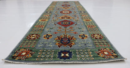 10 Ft Blue Bidjar Persian Handmade Tribal Runner Rug