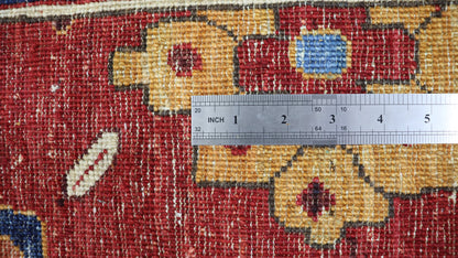 5x8 Ft Red Aryana Afghan Hand Knotted Tribal Area Rug