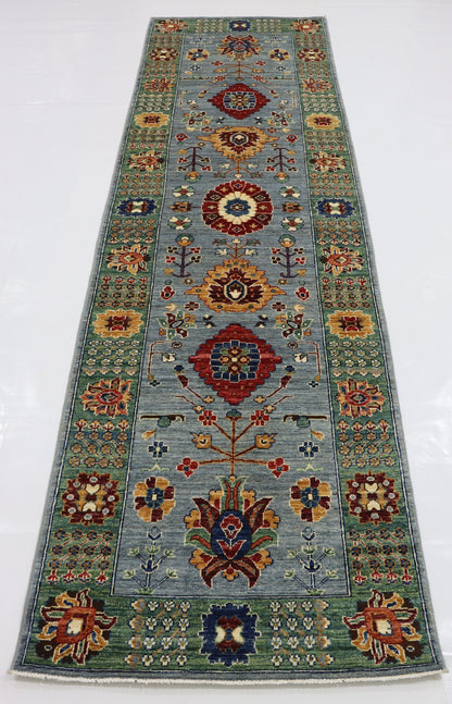 10 Ft Blue Bidjar Persian Handmade Tribal Runner Rug