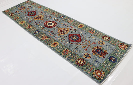 10 Ft Blue Bidjar Persian Handmade Tribal Runner Rug