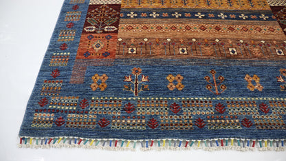 5x7 Ft Multicolor Gabbeh Afghan Hand Knotted Tribal Area Rug