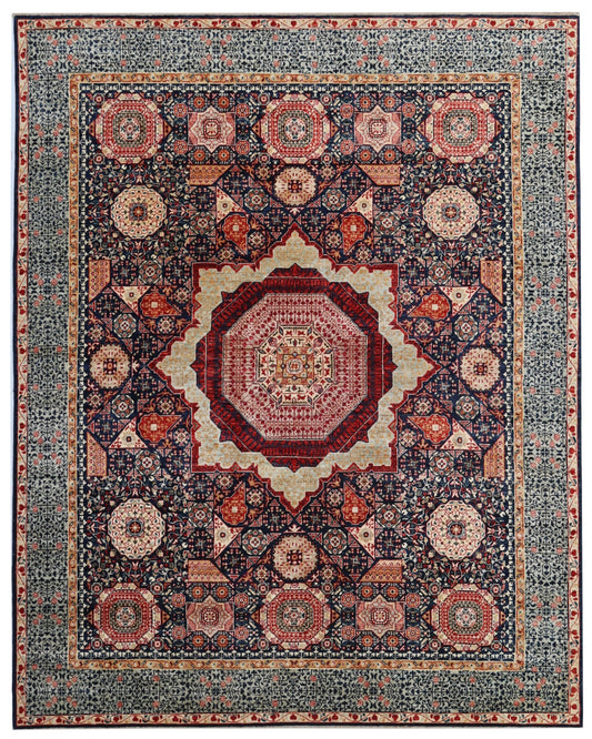 8x10 Ft Turkish Mamluk Hand Knotted Oriental Area Rug