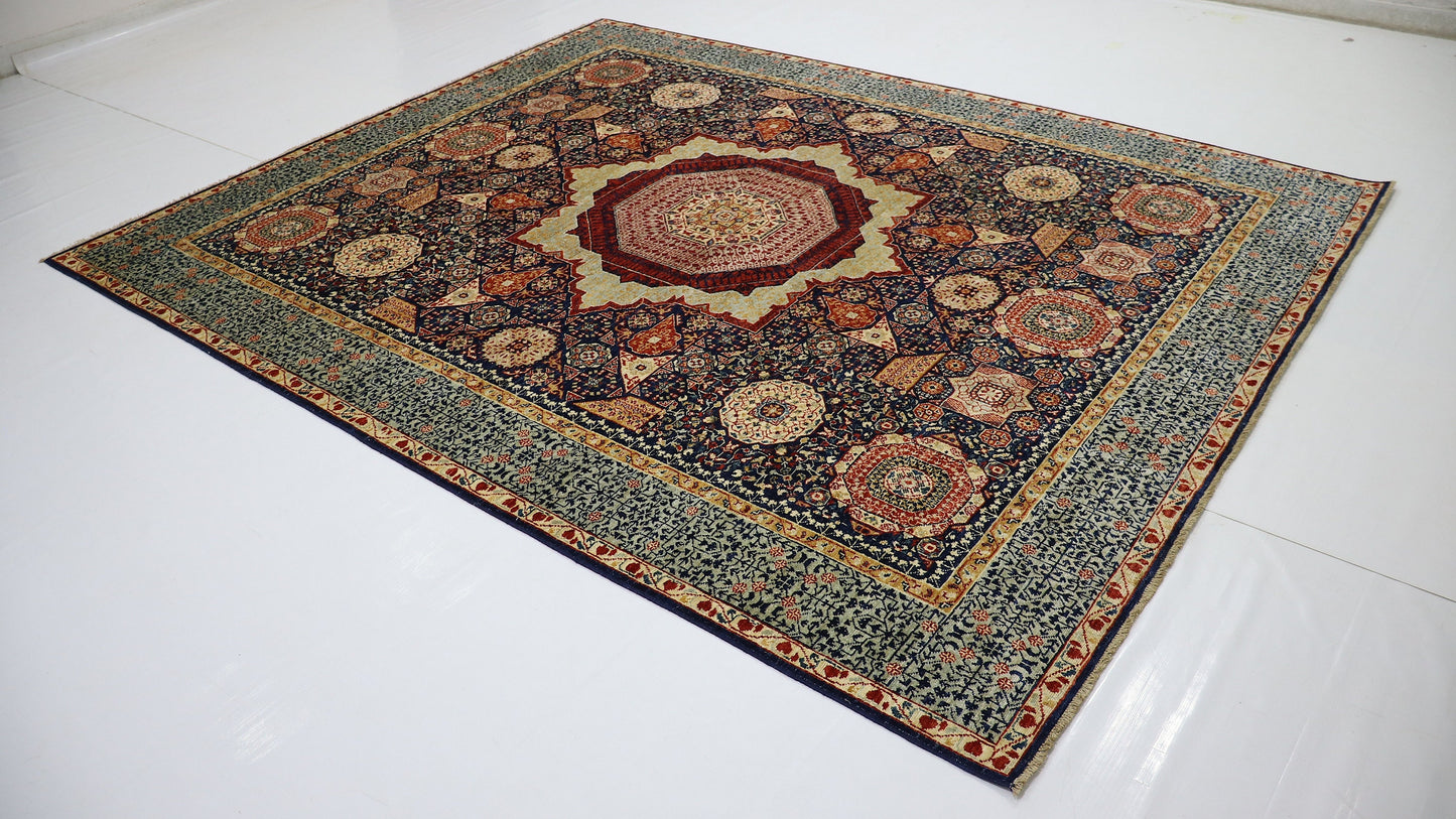 8x10 Ft Turkish Mamluk Hand Knotted Oriental Area Rug