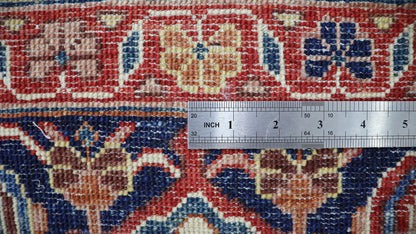 8x10 Ft Red/Blue Serapi Hand Knotted Afghan Area Rug