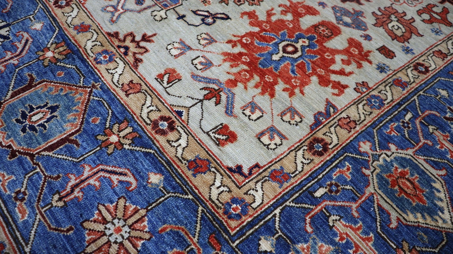 8x10 Ft Oriental Bidjar Area Rug, Afghan Hand Knotted Wool Traditional Rectangle Carpet, Rugs For Living Room, Bedroom Rug, Dining Table Rug