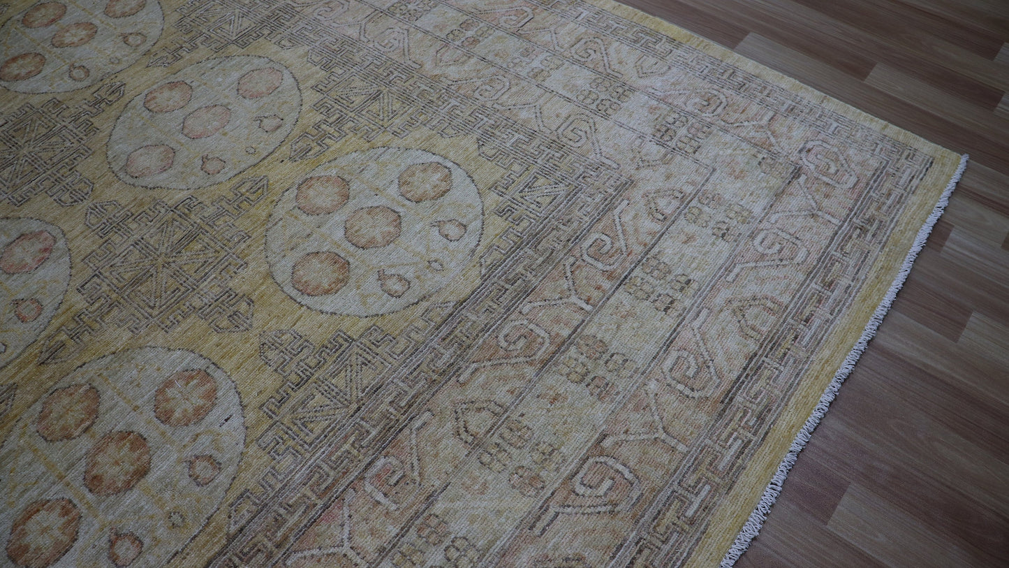 9x11 Ft Oriental Large Area Rug, Afghan Hand Knotted Wool Transitional Rectangle Carpet, Rugs For Living Room, Bedroom Rug, Dining Table Rug