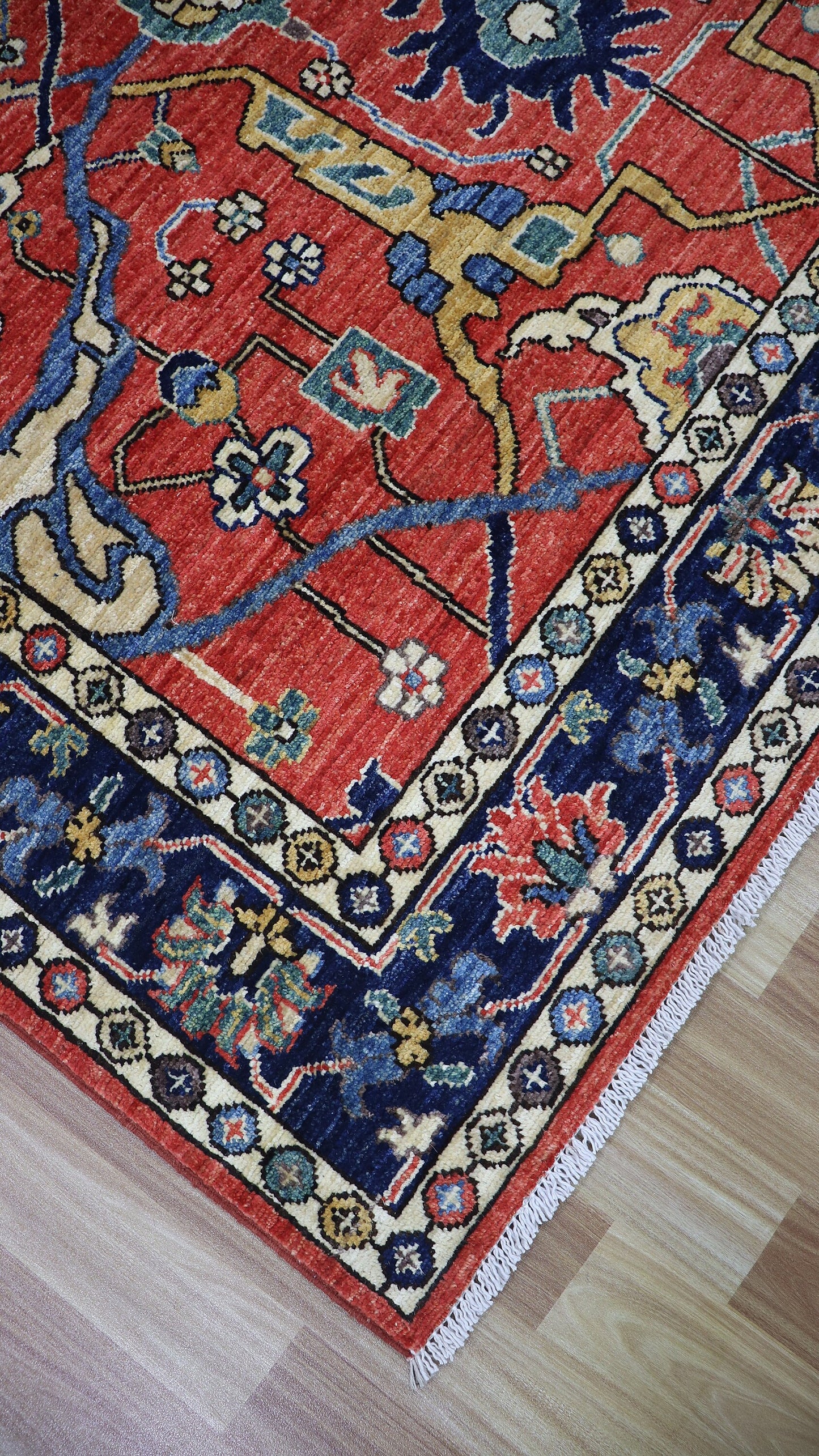 5x7 ft Arabesque Bidjar Area Rug, Red Afghan Hand Knotted Wool Traditional Carpet, Rugs For Living Room, Bedroom Rug, Dining Table Rug