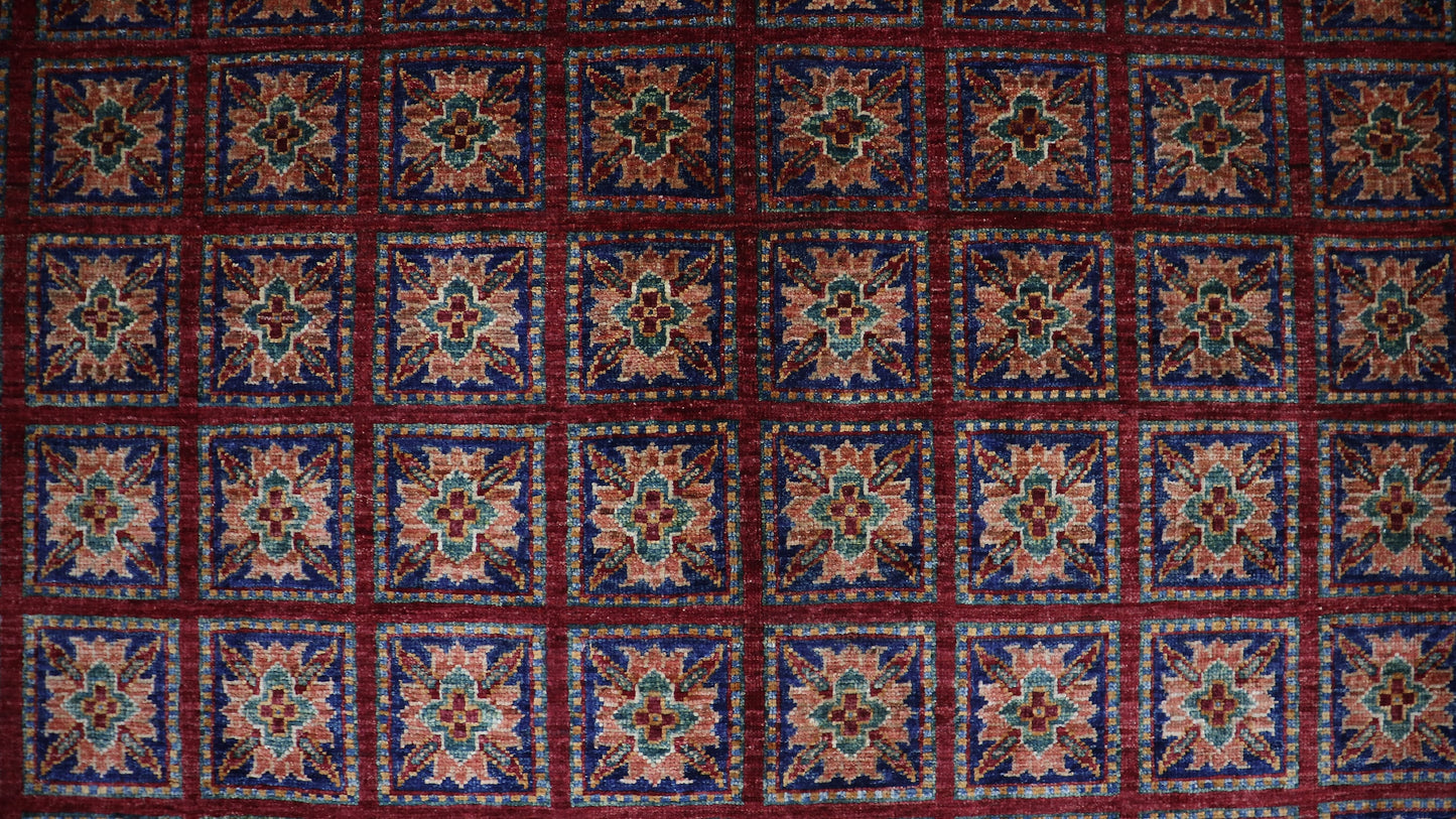 9x13 Ft Animal Design Pazyryk Large Area Rug, Afghan Hand Knotted Wool Tribal Rectangle Carpet, Living Room Rug, Bedroom Rug, Kids Room Rug