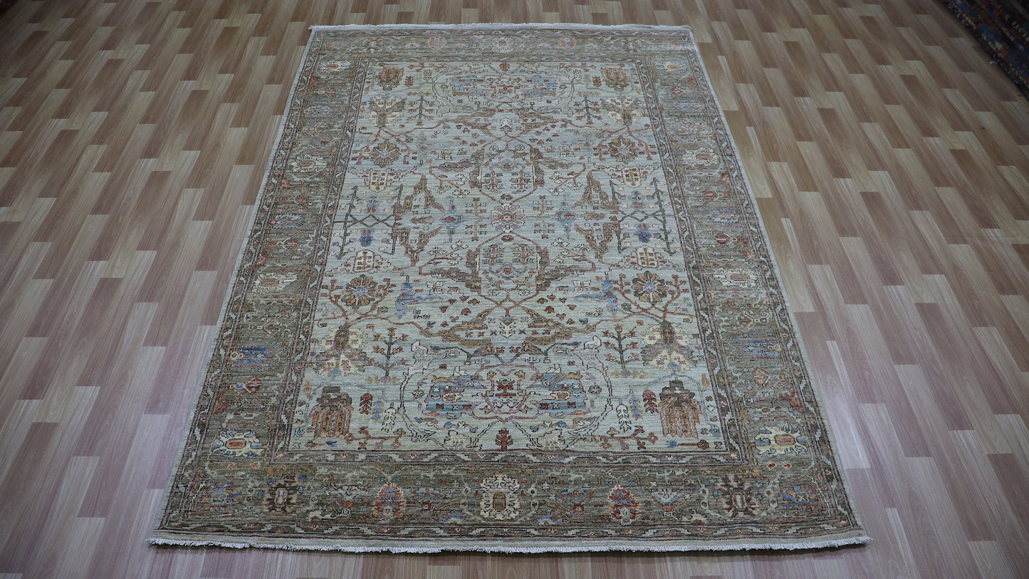 6x9 Ft Arabesque Bidjar Area Rug, Persian Hand Knotted Wool Oriental Rectangle Carpet, Rugs For Living Room, Bedroom Rug, Dining Table Rug