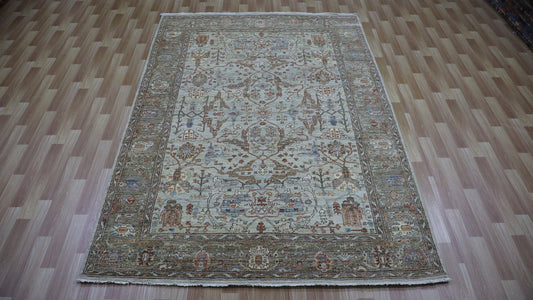 6x9 Ft Arabesque Bidjar Area Rug, Persian Hand Knotted Wool Oriental Rectangle Carpet, Rugs For Living Room, Bedroom Rug, Dining Table Rug