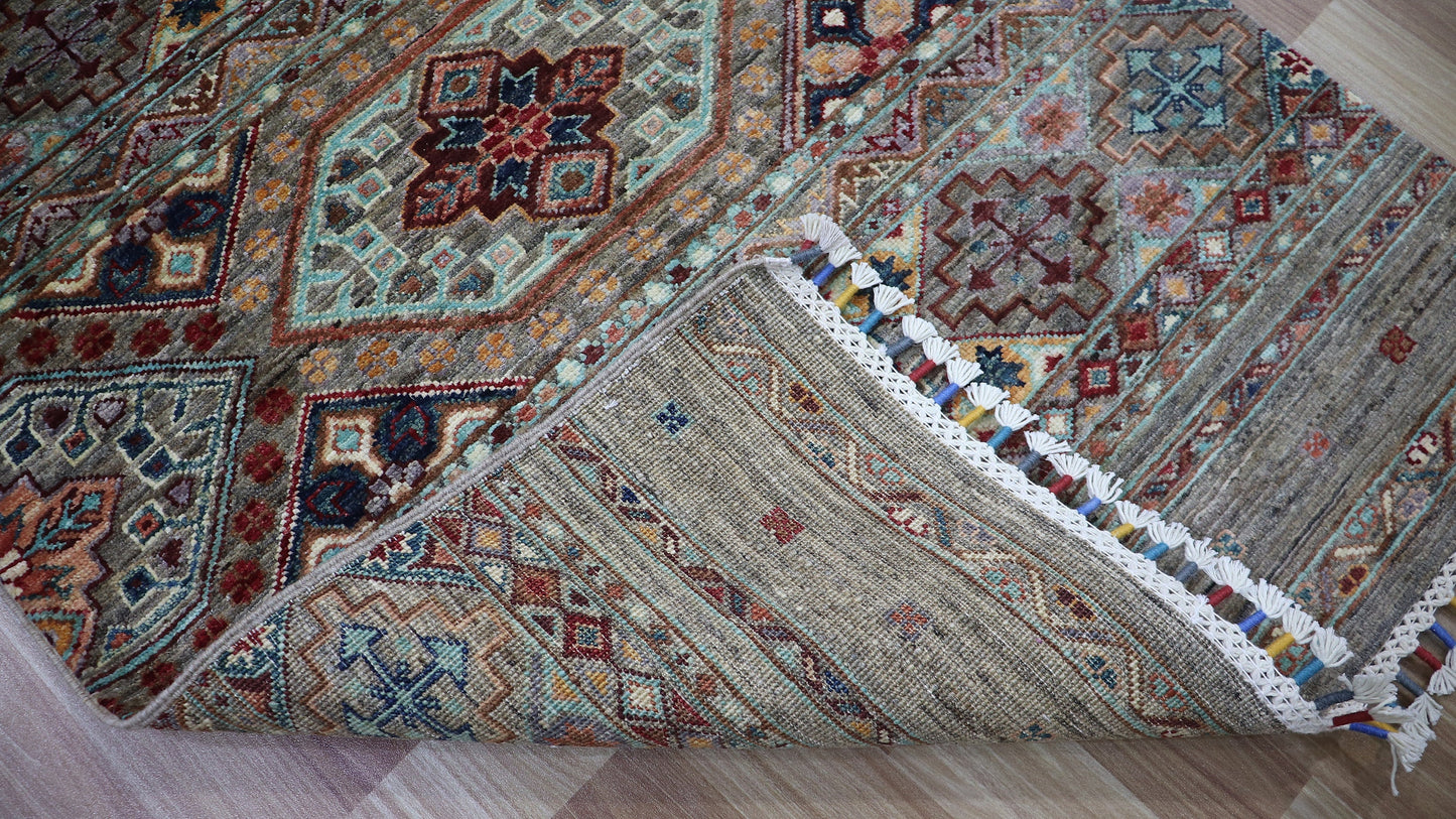 10 Ft Hand Knotted Wool Runner Rug, Afghan Traditional Rectangle Runner Carpet, Entryway Rug, Hallway Rug, Kitchen Rug, Foyer Rug, Stair Rug