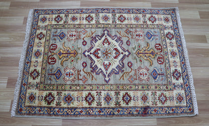 3x4 Ft Oriental Small Area Rug, Afghan Hand Knotted Wool Traditional Area Carpet, Rugs For Entryway, Kitchen Rug, Foyer Rug, Bathroom Rug