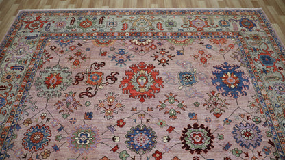 9x12 Ft Floral Bidjar Large Area Rug, Persian Hand Knotted Wool Traditional Rectangle Carpet, Living Room Rug, Bedroom Rug, Dining Table Rug