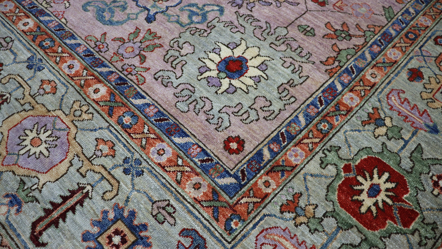 9x12 Ft Floral Bidjar Large Area Rug, Persian Hand Knotted Wool Traditional Rectangle Carpet, Living Room Rug, Bedroom Rug, Dining Table Rug