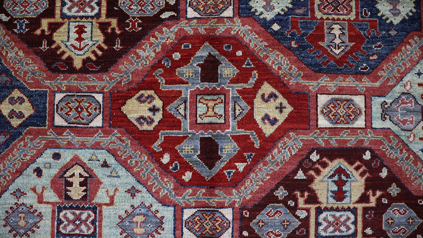 6x9 Ft Oushak Plush Wool Area Rug, Red Afghan Hand Knotted Traditional Rectangle Carpet, Rugs For Living Room, Bedroom Rug, Dining Table Rug