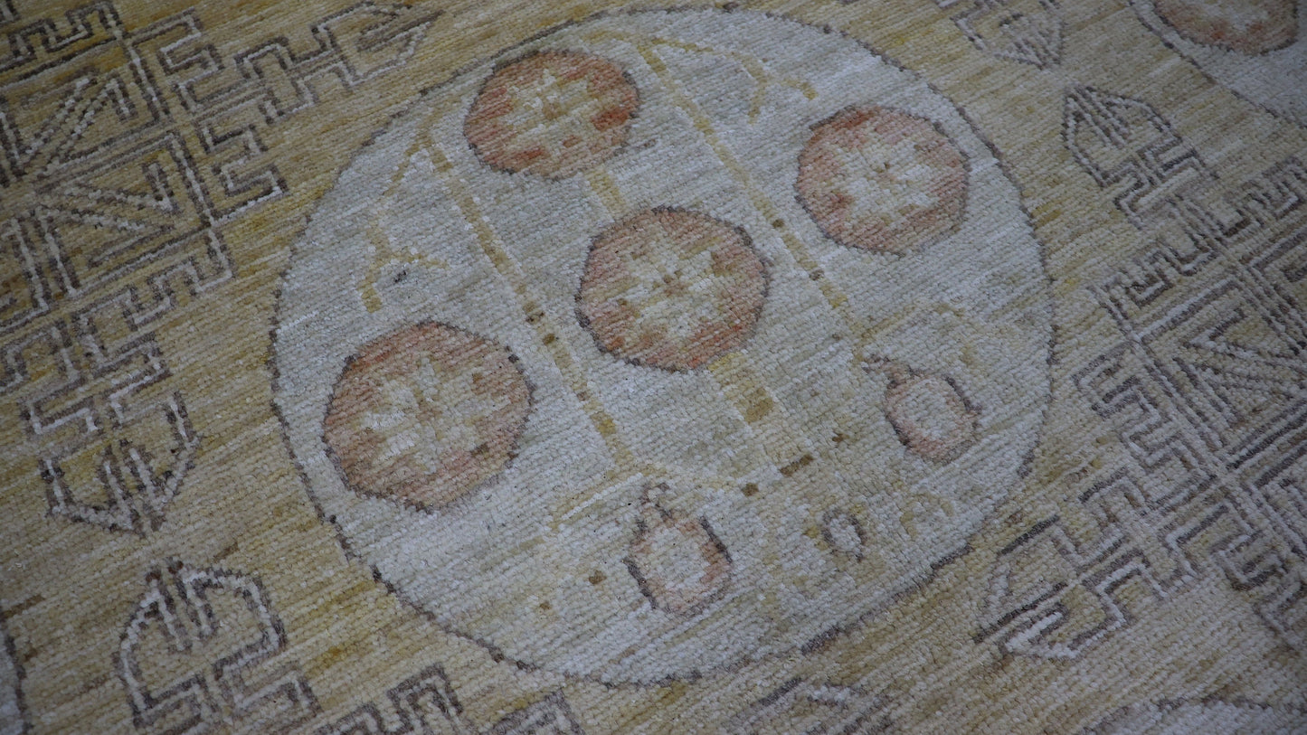 9x11 Ft Oriental Large Area Rug, Afghan Hand Knotted Wool Transitional Rectangle Carpet, Rugs For Living Room, Bedroom Rug, Dining Table Rug