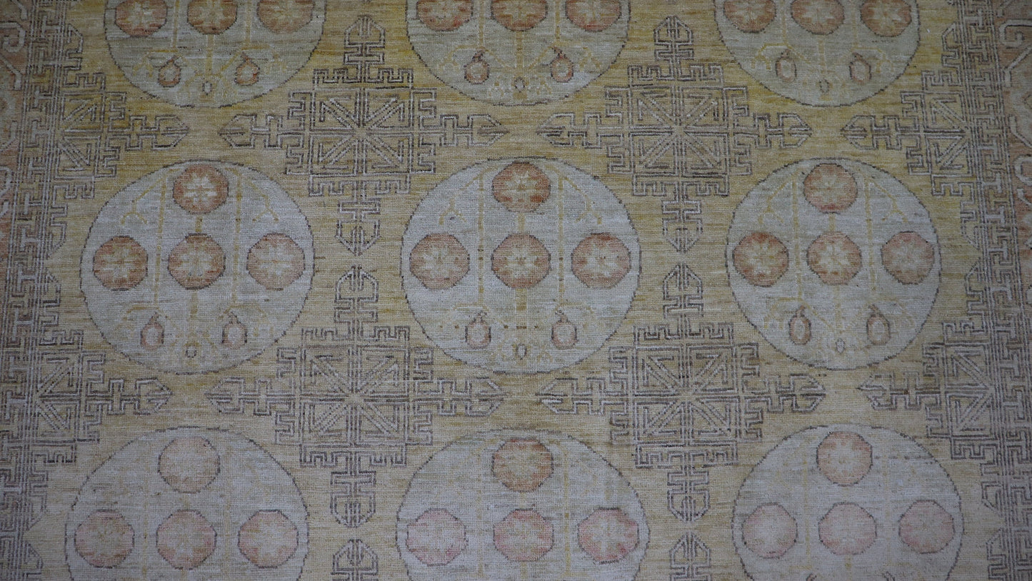 9x11 Ft Oriental Large Area Rug, Afghan Hand Knotted Wool Transitional Rectangle Carpet, Rugs For Living Room, Bedroom Rug, Dining Table Rug