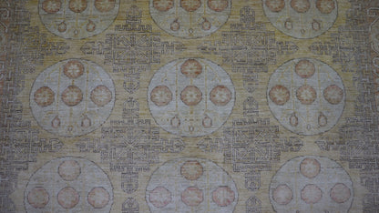 9x11 Ft Oriental Large Area Rug, Afghan Hand Knotted Wool Transitional Rectangle Carpet, Rugs For Living Room, Bedroom Rug, Dining Table Rug