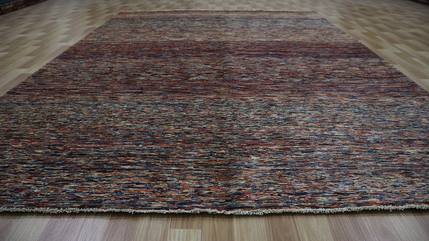 7x10 ft Transitional Gabbeh Area Rug, Afghan Hand Knotted Wool Abstract Rectangle Carpet, Rug For Living Room, Bedroom Rug, Dining Table Rug