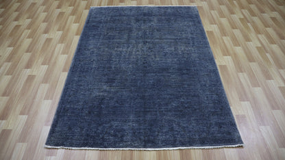 5x7 Ft Blue Transitional Area Rug, Afghan Hand Knotted Wool Abstract Rectangle Carpet, Rugs For Living Room, Bedroom Rug, Dining Table Rug