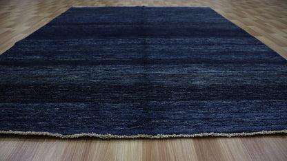 5x6 Ft Blue Plain Area Rug, Afghan Hand Knotted Wool Transitional Rectangle Carpet, Living Room Rug, Bedroom Rug, Kitchen Rug, Entryway Rug