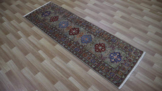 6 Ft Oriental Small Runner Rug, Afghan Hand Knotted Wool Traditional Rectangle Carpet, Entryway Rug, Hallway Rug, Kitchen Rug, Foyer Rug